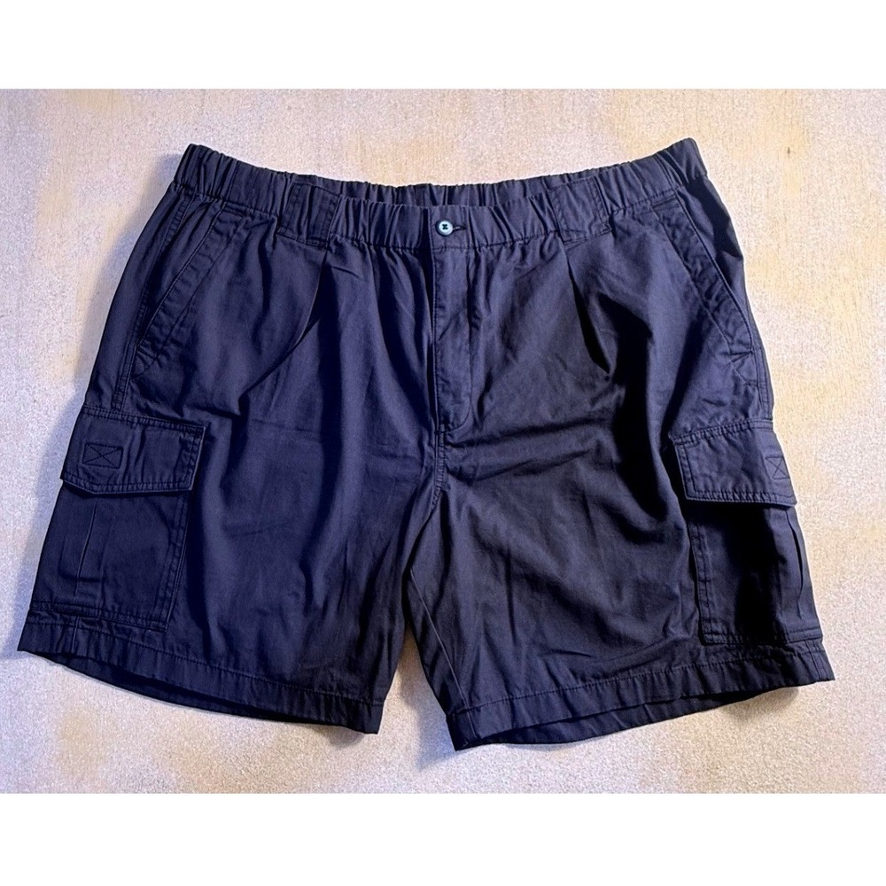 Tommy Bahama Relax Mens 2XL Cargo Shorts Navy Elastic Waist Drawstring 8in-1062